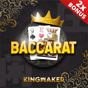 Live Baccarat game with cards on a table
